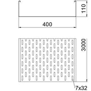 OBO Bettermann - Kabelrinne SKS 140 FT 110x400mm − 3 Meter