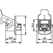 Telegärtner - Modularer Steckverbinder STX V5 Flanschset 100007421 RJ45 Coupler Cat.6 M