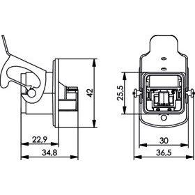 Telegärtner - Modularer Steckverbinder STX V5 Flanschset 100007421 RJ45 Coupler Cat.6 M