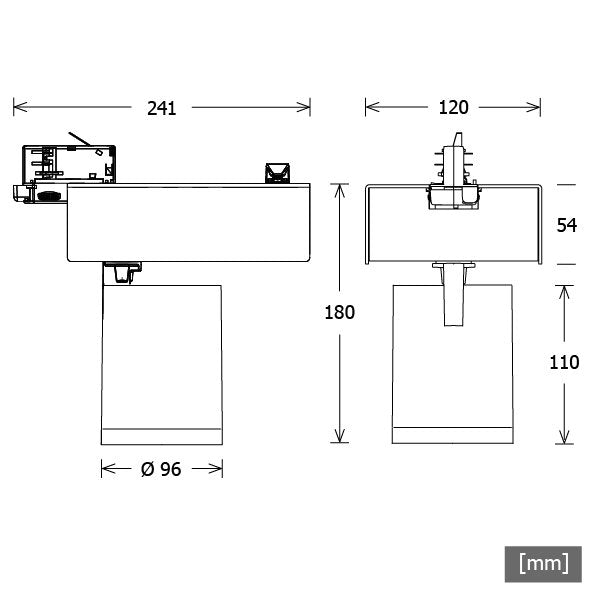 LTS Licht&Leuchten - Downlight/Strahler/Flutlicht LED-Stromschienenstrahler SCOUT202TWPIMF/CASsw DALI, schwarz