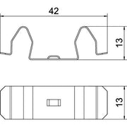OBO Bettermann - Verbinder für Kabeltragsystem Doppelklemme DOP A2 Formteilbe. 42x13x13 − 10 Stück