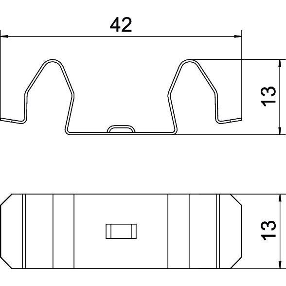 OBO Bettermann - Verbinder für Kabeltragsystem Doppelklemme DOP A2 Formteilbe. 42x13x13 − 10 Stück