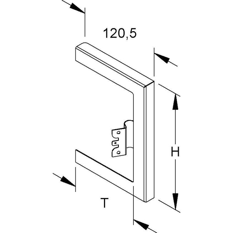 Niedax - Wandanschlussblende für Geräteeinbaukanal GK-Wandabschlussblende GWB 110T100 W einzügig 151x100mm − 10 Stück