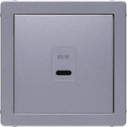 Berker - Einsatz/Abdeckung für Kommunikationstechnik Zentralplatte 48606084 USB Q.x, alu m