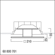 Zumtobel Group - Lichttechnisches Zubehör/Ersatzteile für Leuchten Dekoglas PANOS INF #60800701 AM Q190 L