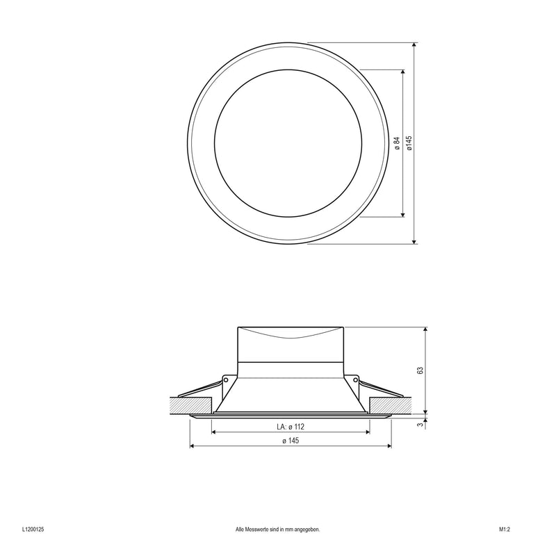 EVN Lichttechnik - Downlight/Strahler/Flutlicht LED-Einbauleuchte L1200125
