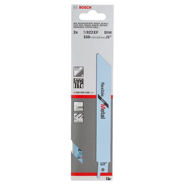 Bosch - Säbelsägeblatt Flexible for 2608656038 Metal, 2er-Pack