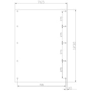 GSAB Elektrotechnik - Montageplatte für Verteilergehäuse 2/3-Montageplatte 2M2-3-1300 für 1S1300
