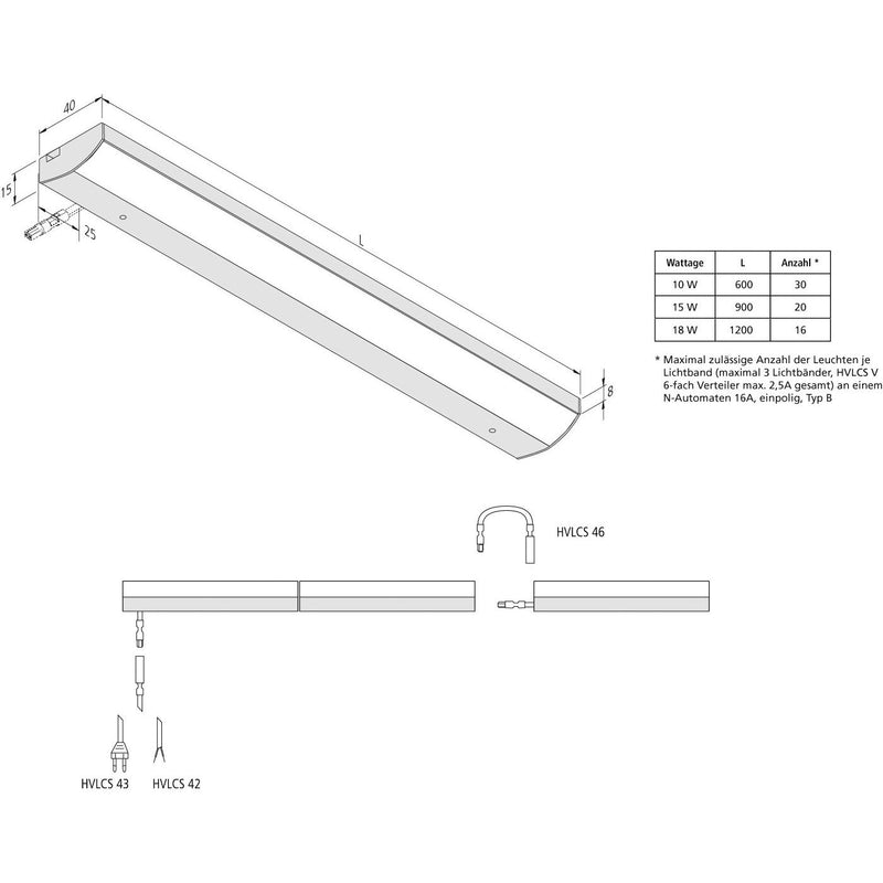 Hera - Decken-/Wandleuchte LED Unterbauleuchte 230V 20202583401