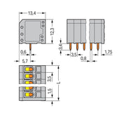 WAGO - Leiterplattenklemme 739-302 1,5mm² − 140 Stück