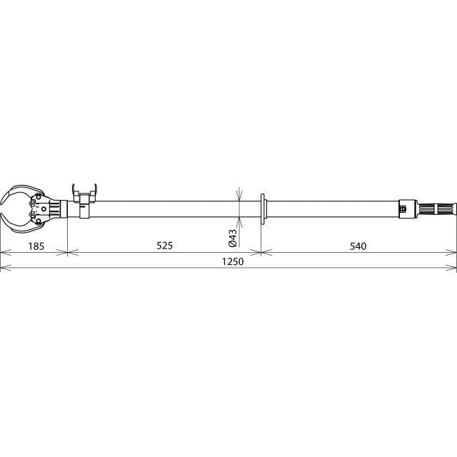 DEHN - Betätigungsstange Sicherungszange SZ HH 1250 gerade Un-36kV