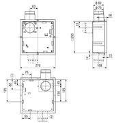 Maico - Ventilatorgehäuse für innenliegende Bäder und Küchen Unterputzgehäuse ER GH f. ER EC