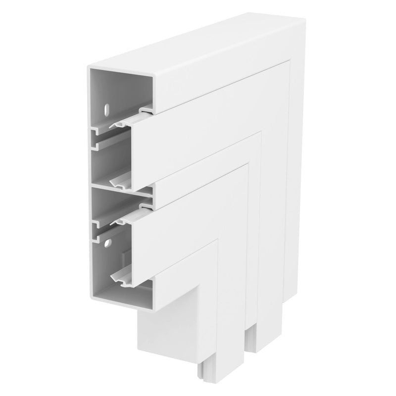 OBO Bettermann - Flachwinkel für Geräteeinbaukanal Flachwinkel GK-FS53165RW starre Form