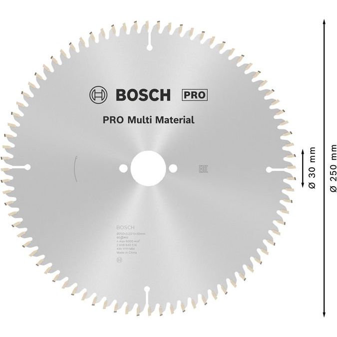 Bosch - Kreissägeblatt PRO Multi Material 2608640516 Kreissägeblatt 250 x