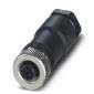 Phoenix Contact - Rundsteckverbinder, feldkonfektionierbar (Industriesteckverbinder) Power-Steckverbinder SACC-M12FSS #1404642 4-pol.Bu/ger M12 S
