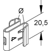 Niedax - Verbinder für Kabeltragsystem Formstückverbinder MTCA 4 E3 für MTC Gitterrinne