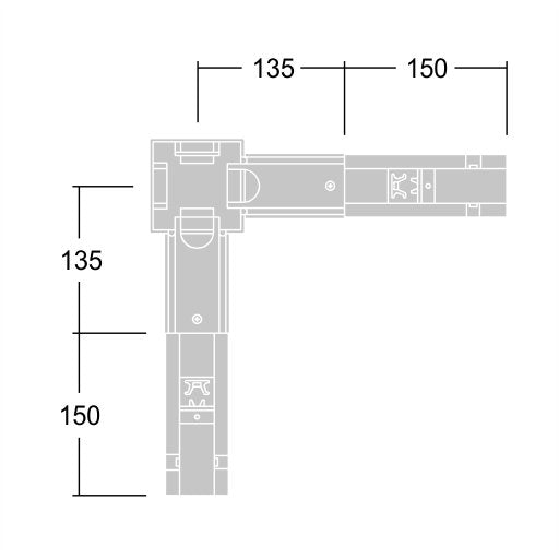 Thorn - Mechanisches Zubehör/Ersatzteile für Leuchten Anschluss CONTUS T-VL4 BK schwarz