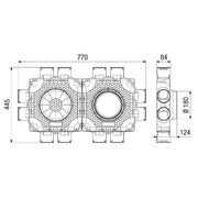 Maico - Luftverteilkasten Luftverteiler doppelt MA-FDV12-75 12 Anschlüsse DN 75