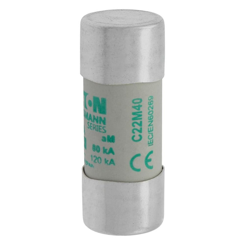Eaton - Zylindrische Sicherung Sicherungseinsatz Nieders. CYLINDRICA#C22M40 40A AC 690V 80kA − 10 Stück