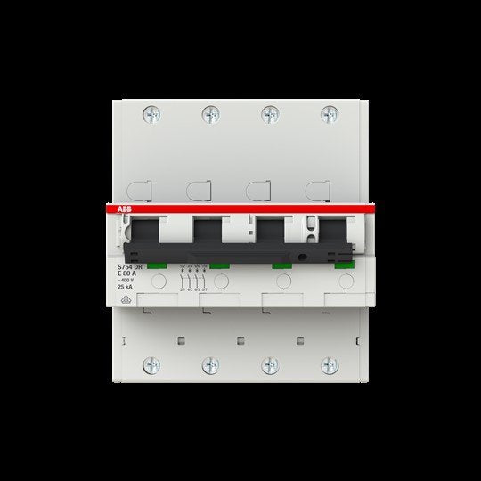 ABB Stotz S&J - Selektiver Hauptleitungsschutzschalter Hauptlastschalter S754DR-E80 25kA,80A,4P