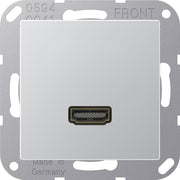 Jung - Multifunktions-Anschlussdose Multimedia-Anschluss alu MA A 1112 AL HDMI m.Tragring