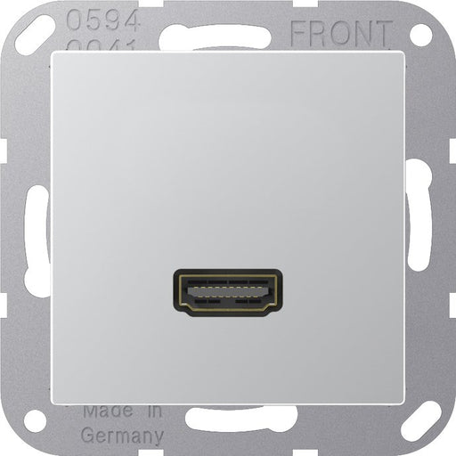 Jung - Multifunktions-Anschlussdose Multimedia-Anschluss alu MA A 1112 AL HDMI m.Tragring