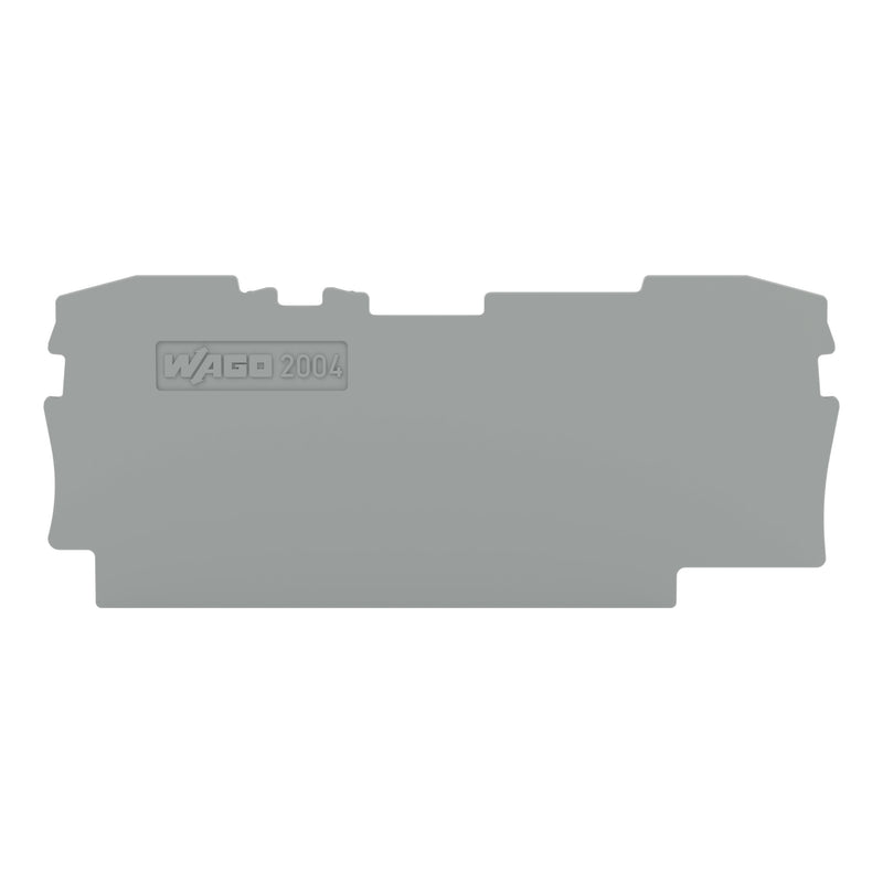 WAGO - Abschluss- und Zwischenplatte für Reihenklemme Abschluss- u. Zwischenpl. 2004-1691 1mm dick,grau − 25 Stück