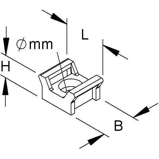 HKL - Befestigungssockel und -element für Kabelbinder Kabelbinderhalter 718 − 50 Stück