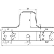 DEHN - Zubehör/Ersatzteile für Erdung und Blitzschutz Überbrückungslasche UEBLL170B11B5265AL L170mm Al m.Bohr