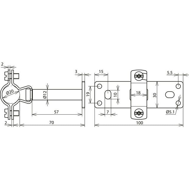 DEHN - Leitungshalter für Blitzschutz HVI-Ex LHZS20EXW70BPV2A W70 holder − 10 Stück