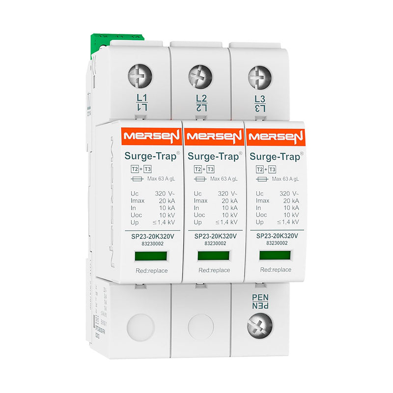 Mersen - Überspannungsableiter für Energietechnik/Stromversorgung Überspg.-Ableiter Typ 2+3 STPT23-20K320V-3PM 20kA Uc320V 3+0 TNC