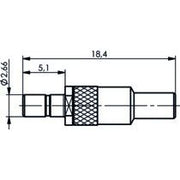 Telegärtner - Koax-Steckverbinder SSMB-Kabelstecker cr AU 100024915 RG178B/U,RG196A/U − 5 Stück