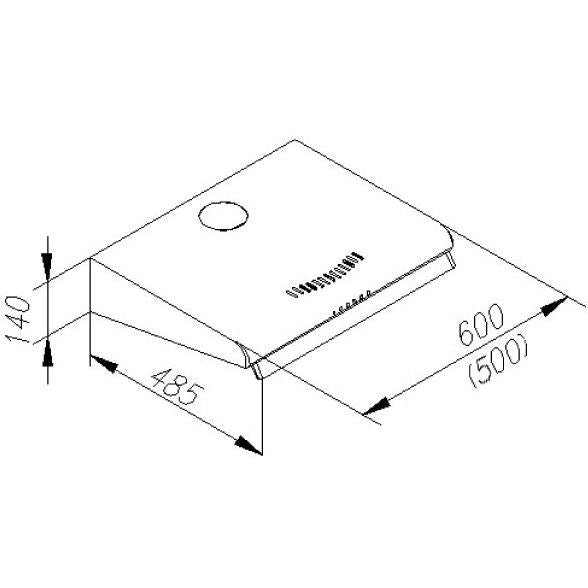 Amica - Dunstabzugshaube UB-Haube UH 17111-3 E 60cm