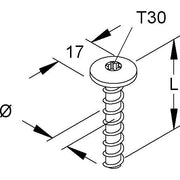 Niedax - Betonschraube Schraubanker NSA 7.5X50/FKG-T30 V − 100 Stück