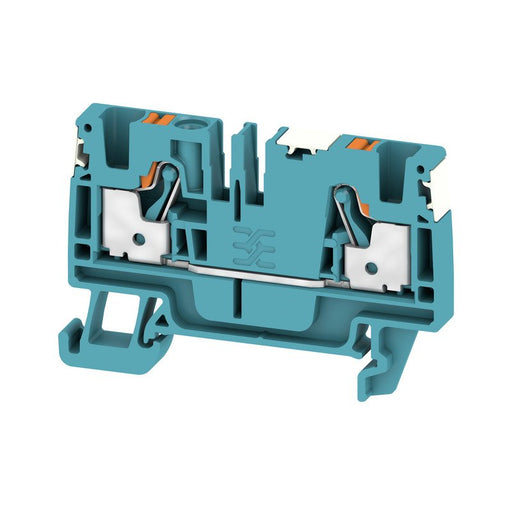 Weidmüller - Durchgangs-Reihenklemme Klemme A2C 4 DL BL PUSH IN, 4 mm² − 100 Stück