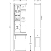uesa - Zähler-Komplettschrank Zähleranschlußsäule ZAS-S-1-1MP EWE Netz 2100x590x320mm