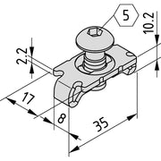 Item - Verbinder für Stiel/Profilschiene Standard-Verbindungssatz 0.0.026.07 8 verzinkt