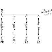Phoenix Contact - Überspannungsableiter für Energietechnik/Stromversorgung Überspannungsableiter VALSECT2-3S-350/40FM Typ 2