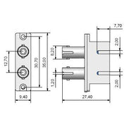 EFB-Elektronik - LWL-Kupplung ST/SC Kupplung 53305.31 Kunststoffgehäuse