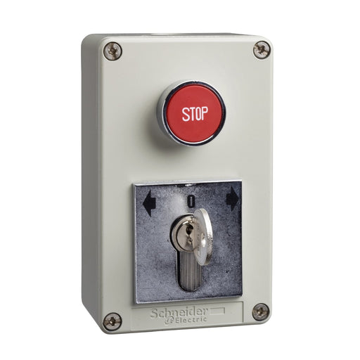 Schneider Electric - Befehls- und Meldegeräte-Kombination im Gehäuse Steuergehäuse XAPS21431 m. Profilzyl