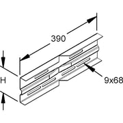 Rico - Verbinder für Kabeltragsystem Winkelverbinder 163C9-B 390mm lang