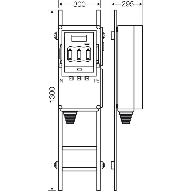 Hensel - Verteilerschrank für Energieversorgung Erweiterung Mi EV 140kW 0000 f.1 Abgang a 140kW