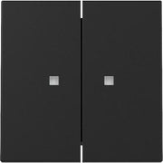 Gira - Abdeckung/Bedienelement für Installationsschalterprogramme Wippe 2f Kontrollf. 3631005 Schwarz m