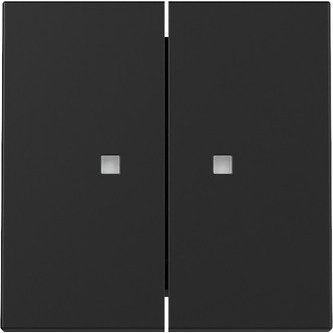 Gira - Abdeckung/Bedienelement für Installationsschalterprogramme Wippe 2f Kontrollf. 3631005 Schwarz m