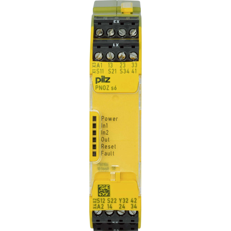 Pilz - Gerät zur Überwachung von sicherheitsgerichteten Stromkreisen Zweihandbediengerät PNOZ s6 #750106 24VDC 3 n/o 1 n/c
