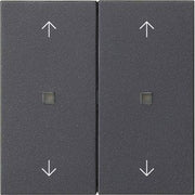 Gira - Abdeckung/Bedienelement für Installationsschalterprogramme Wippe 2-fach 538628 Anthrazit