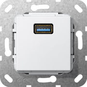 Gira - Einsatz/Abdeckung für Kommunikationstechnik UP Tragring USB A rws 568203 Gender Changer