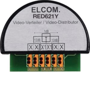 Elcom - Zusatzgerät für Türkommunikation Videoverteiler/Abzweiger RED621Y 2Draht UP