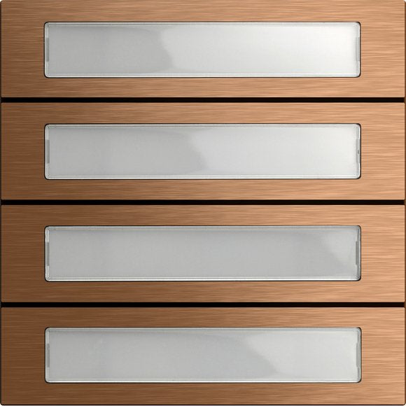 Gira - Funktionsmodul für Türkommunikation Ruftastenmodul 4f 5534921 Bronze