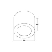 Brumberg Leuchten - Mechanisches Zubehör/Ersatzteile für Leuchten Anbaugehäuse 81231080 schwarz